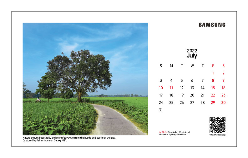 Samsung Calendar 2022